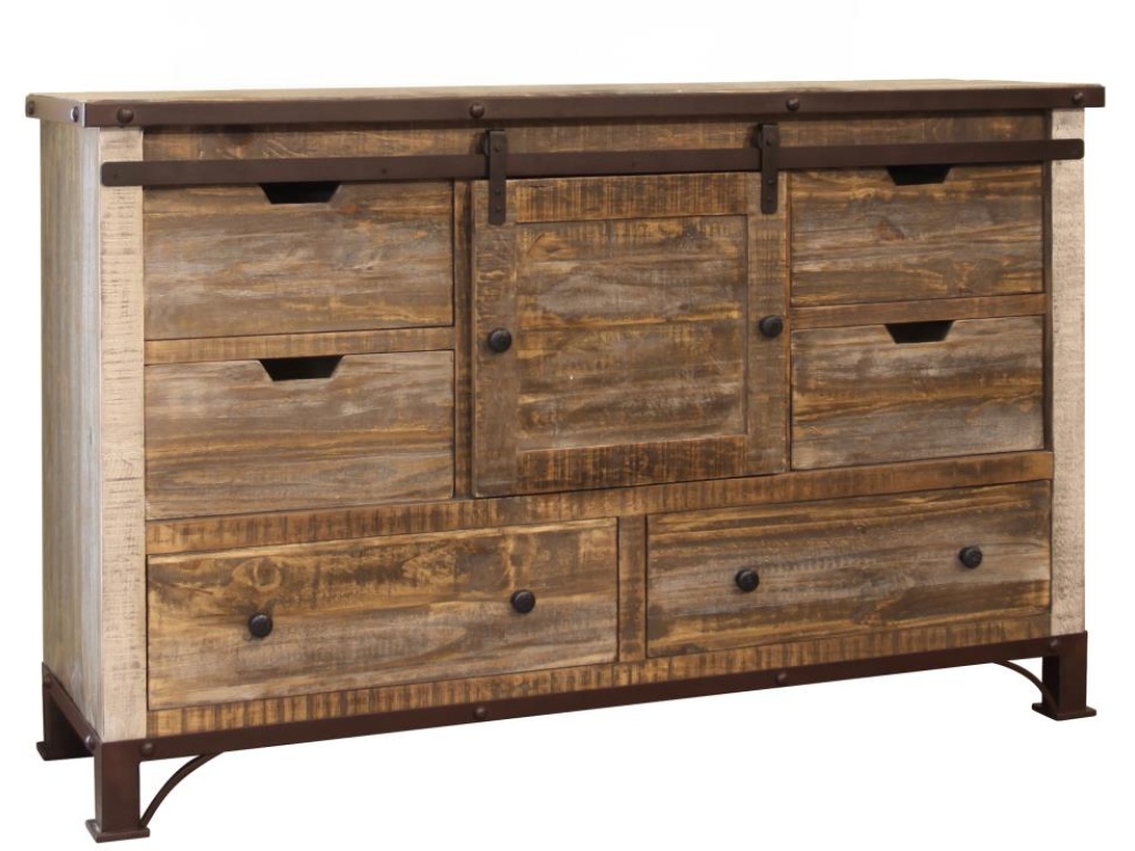 6 Drawer, 1 Sliding Door, Dresser - main image