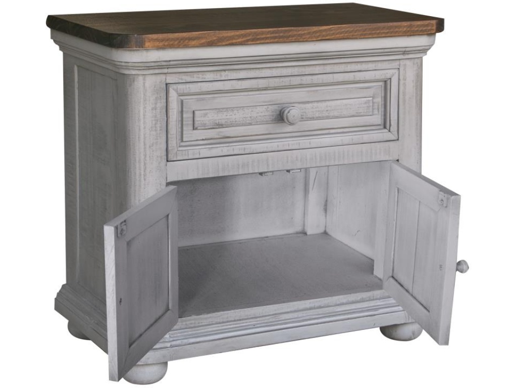 1 Drawer 2 Doors Nightstand - image 2