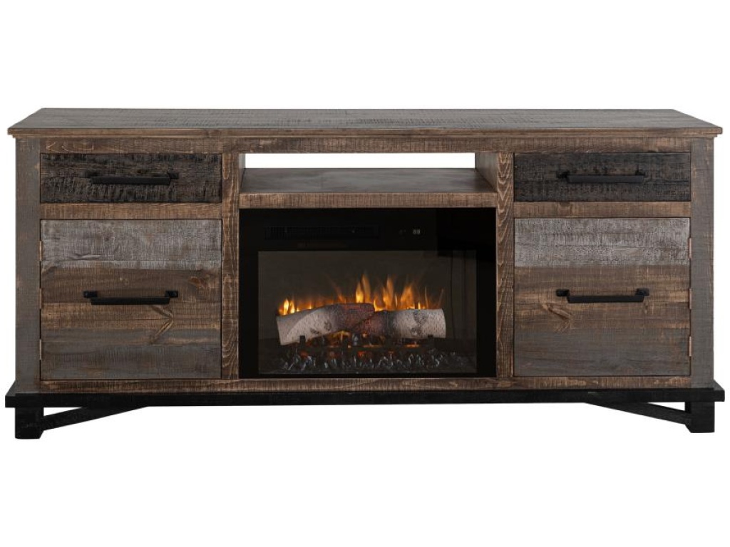 Loft Brown 70" Fireplace - main image