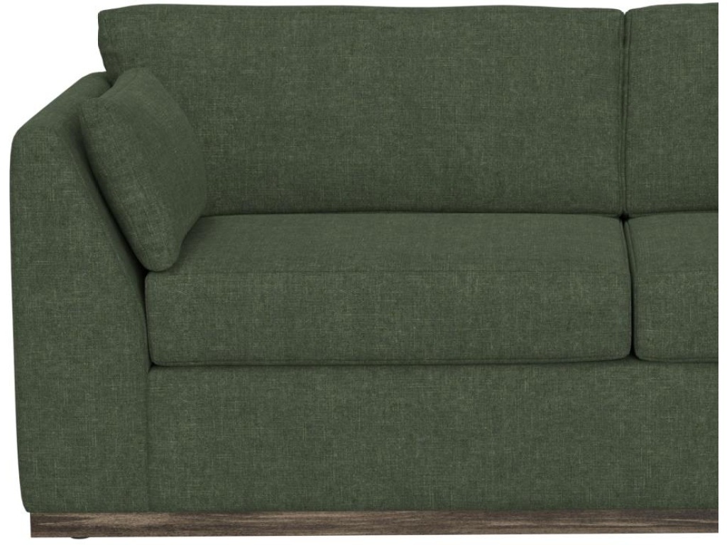 Sofa, Olive Fabric, Wooden Frame 90 x 38-1/2 x 36-1/2 - image 4