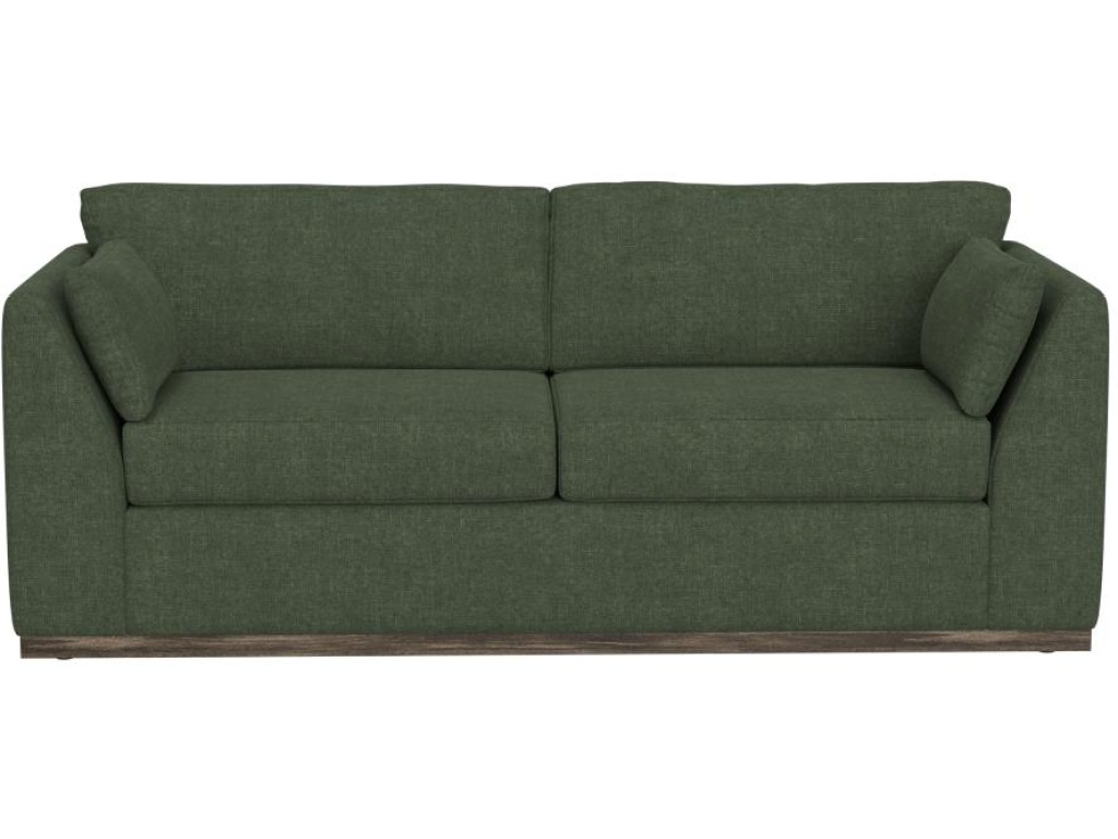 Sofa, Olive Fabric, Wooden Frame 90 x 38-1/2 x 36-1/2 - image 1