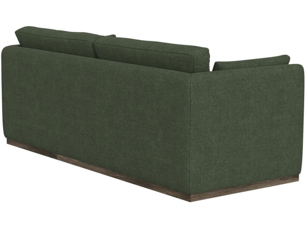 Sofa, Olive Fabric, Wooden Frame 90 x 38-1/2 x 36-1/2 - image 2