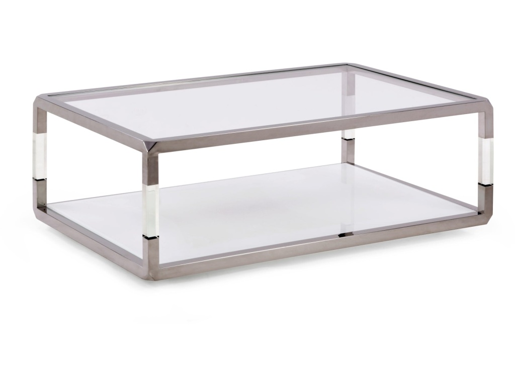 Jasper Coffee Table in Acrylic/White Glass/PSS - image 3