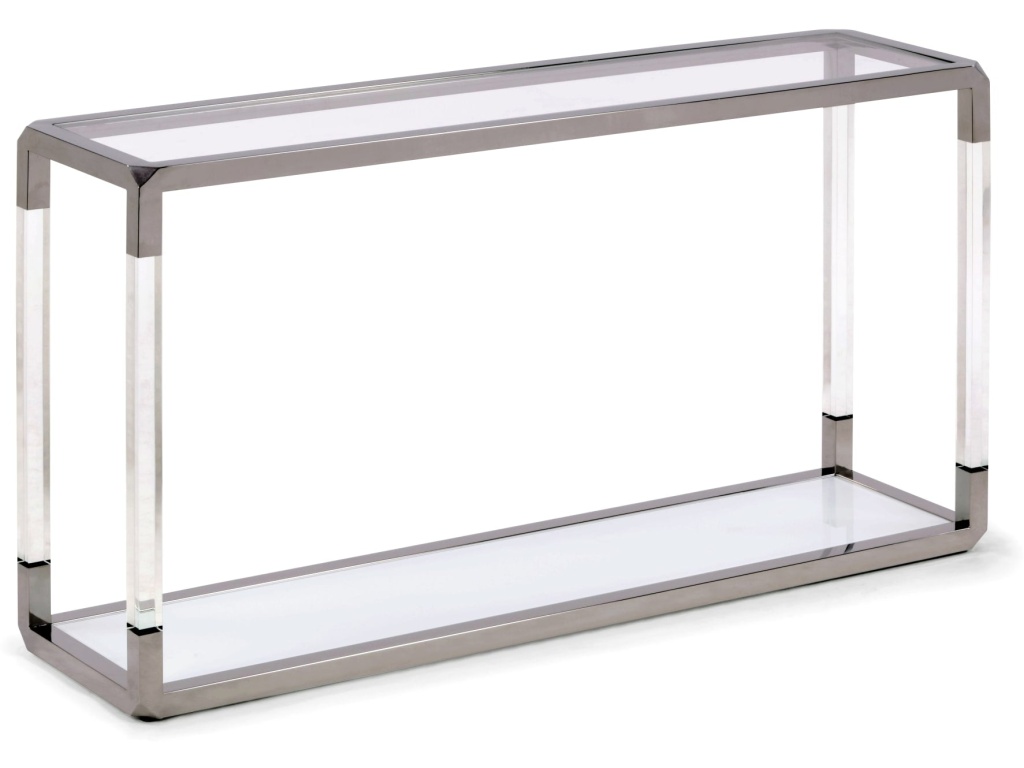 Jasper Console Table in Acrylic/White Glass/PSS - image 3