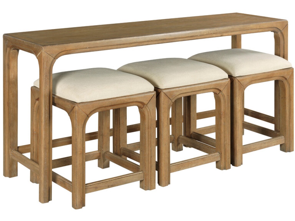Bar Console With Three Stools - main image