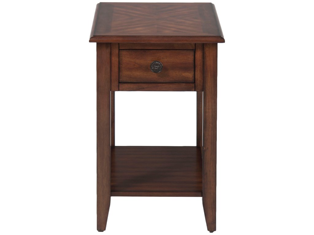 Chairside Table - Medium Brown - image 1
