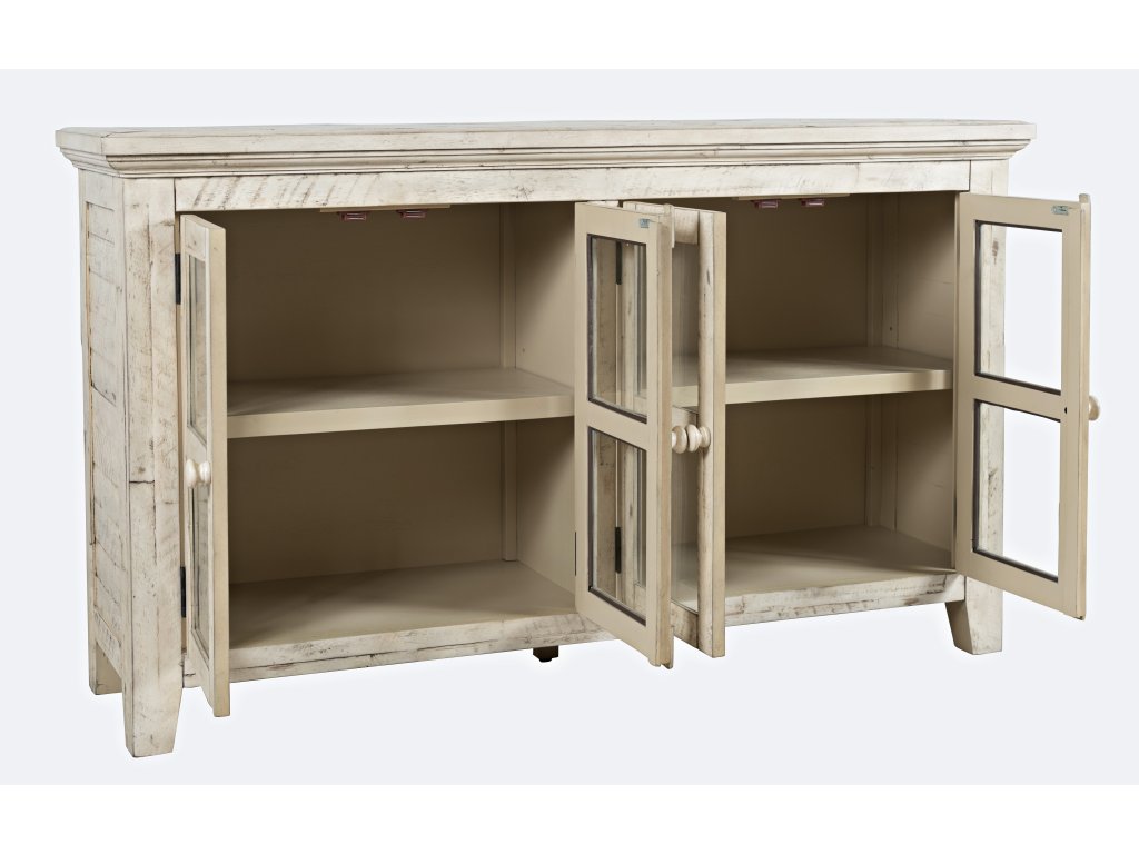 Rustic Shore 4 Door Low Accent Cabinet - KD - image 2