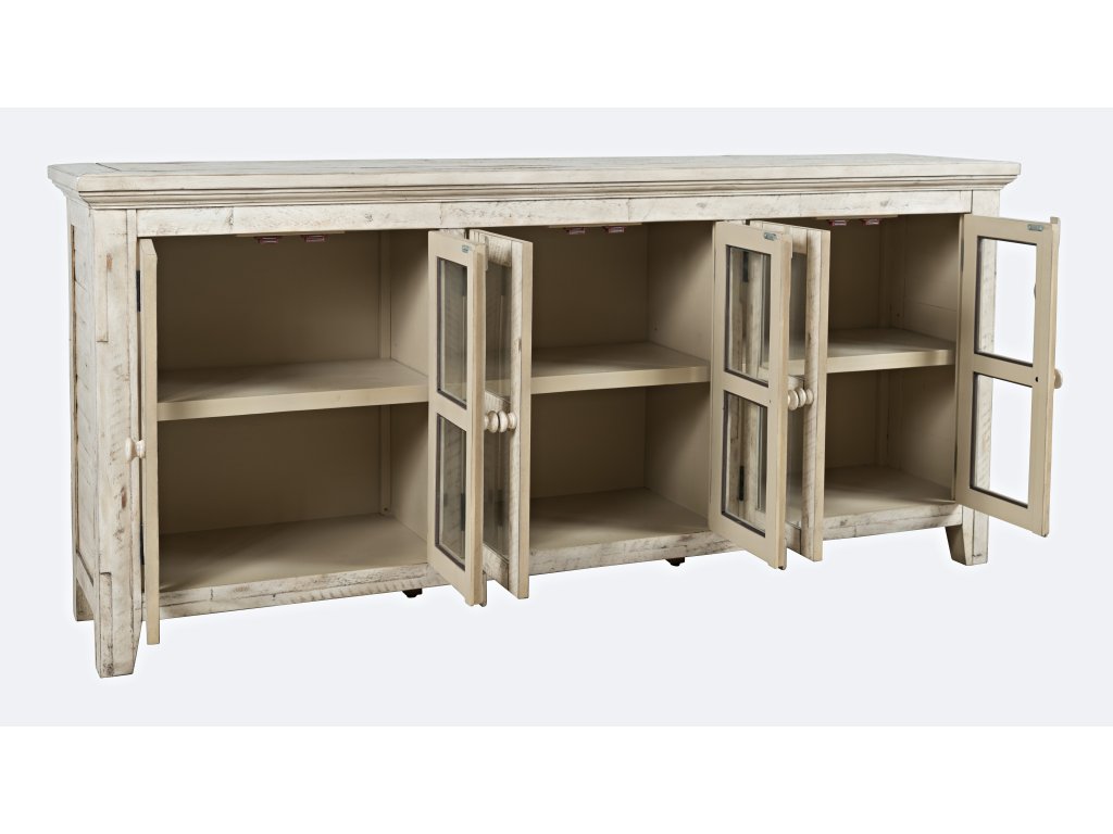 Rustic Shores 6 Door Low Accent Cabinet - KD - image 1