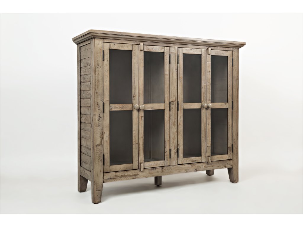 Rustic Shores 4 Door Accent Cabinet - KD - image 1