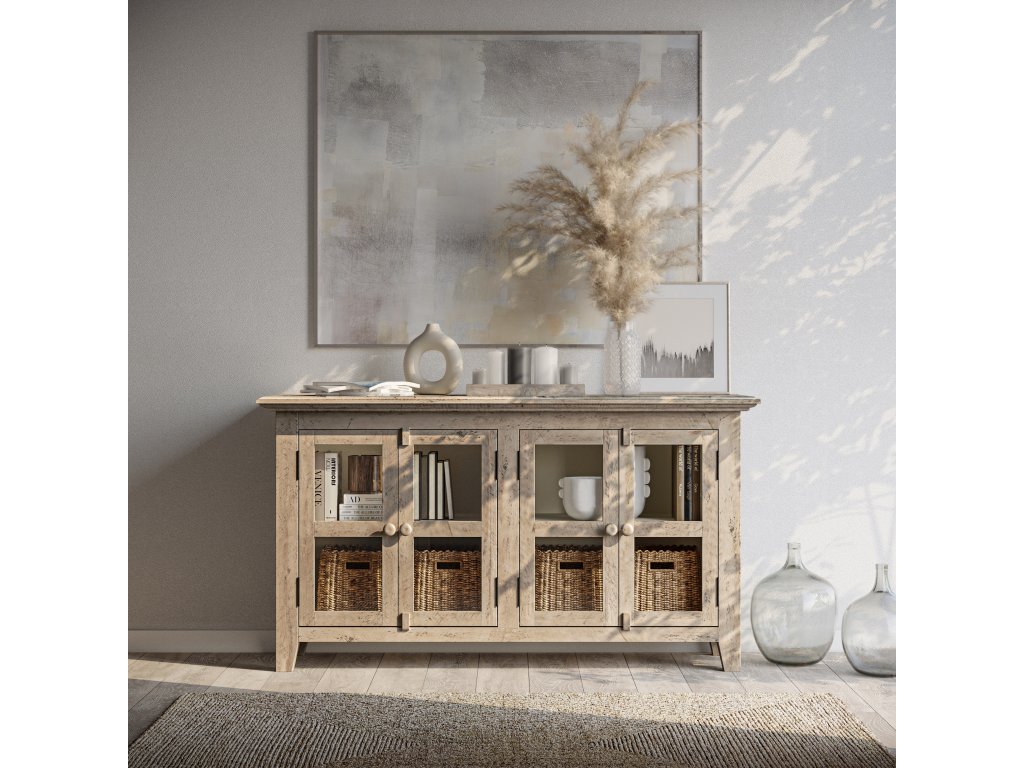Rustic Shores 4 Door Low Cabinet - image 1