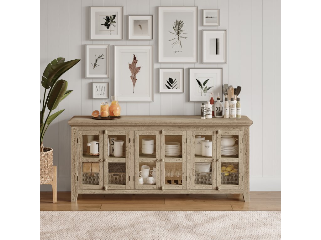 Rustic Shores 6 Door Low Cabinet - image 1