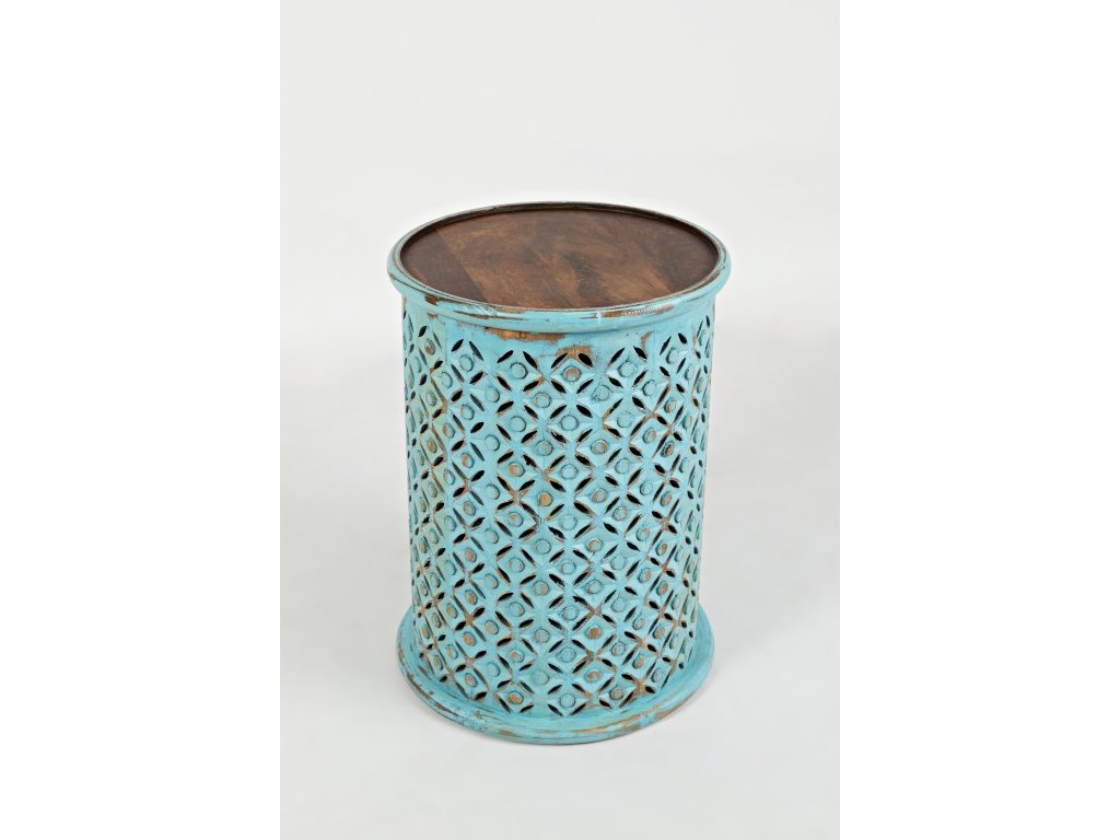 Decker Large Drum Table - Turquoise - main image