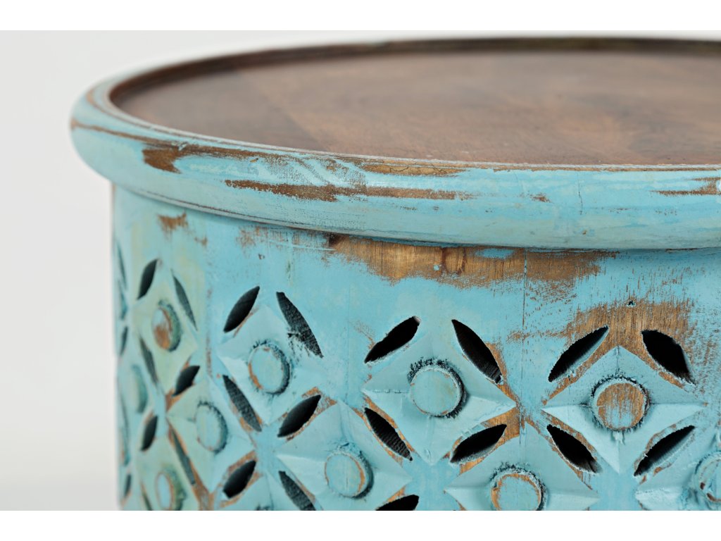 Decker Large Drum Table - Turquoise - image 3
