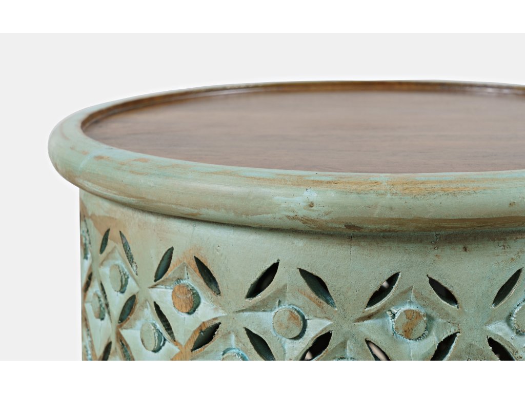 Decker Large Drum Table - Turquoise - image 1