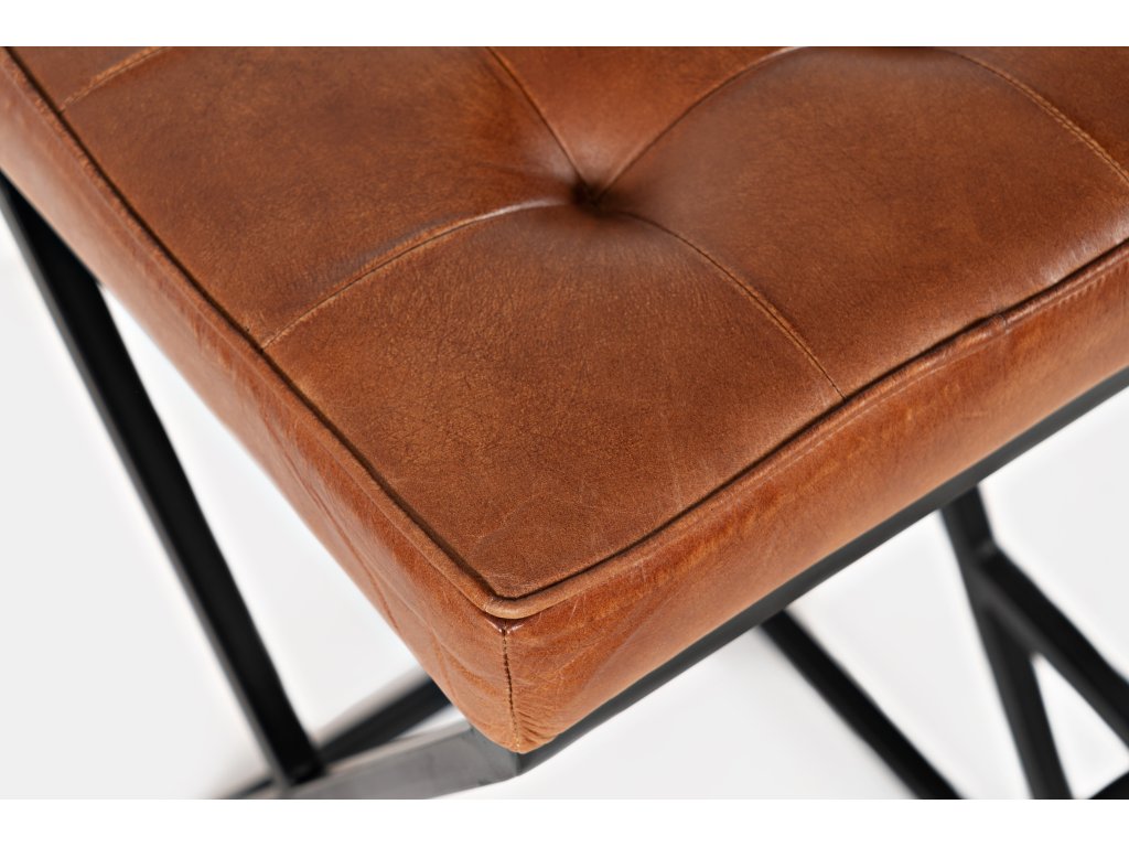 Brooks Leather Stool (1/CTN) - Saddle - image 1