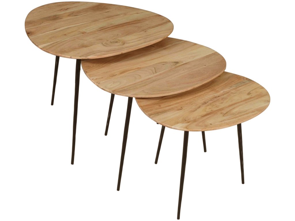 Reeves Nesting Table - Set of 3 - Natural - image 1