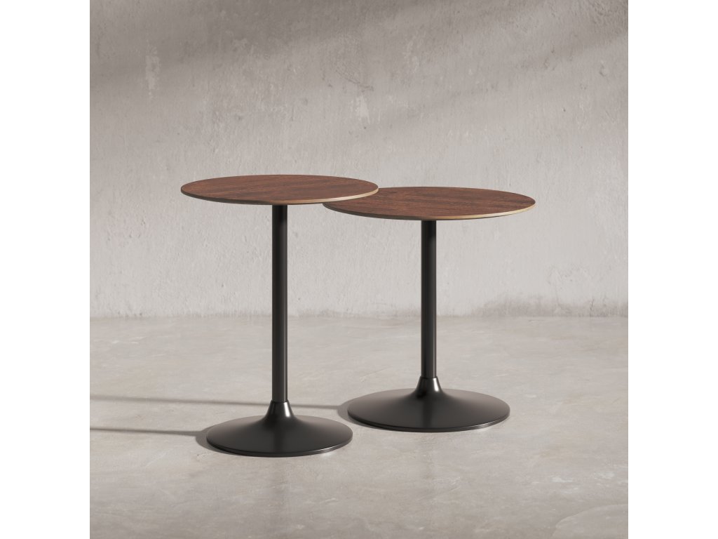 Remy Nesting Table - Set of 2 - Gunmetal Two Tone - main image
