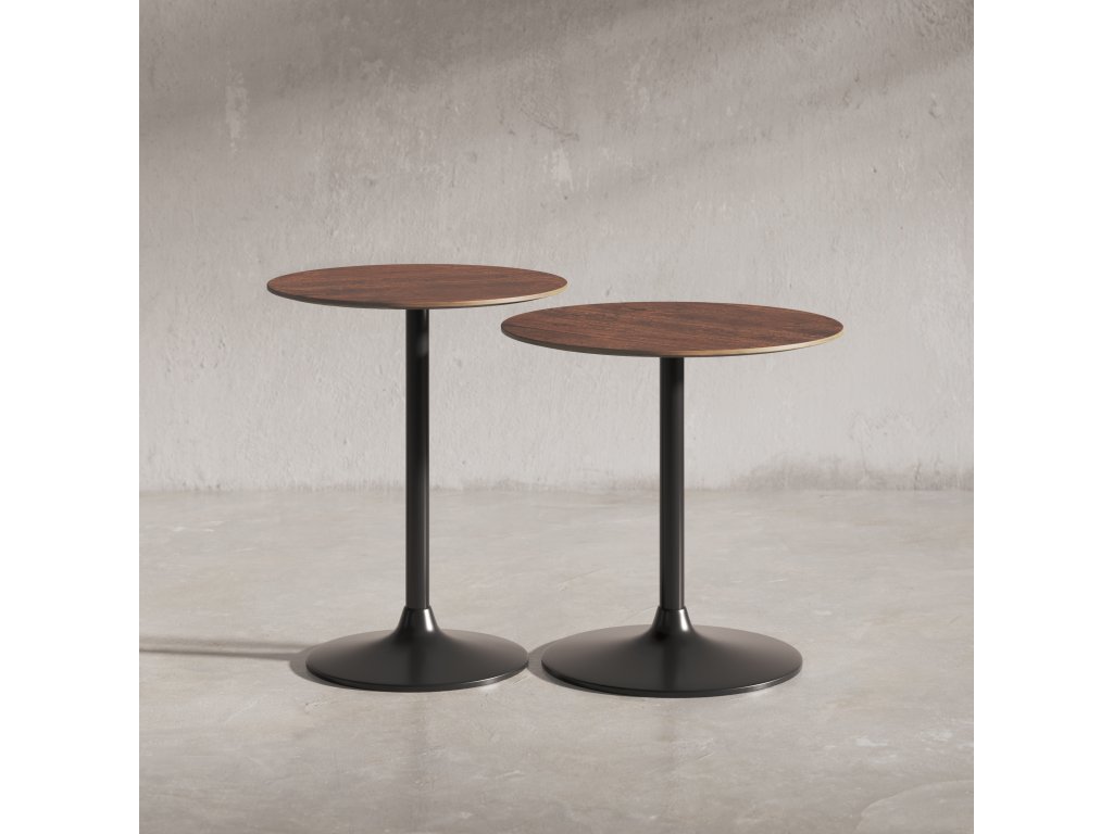 Remy Nesting Table - Set of 2 - Gunmetal Two Tone - image 1