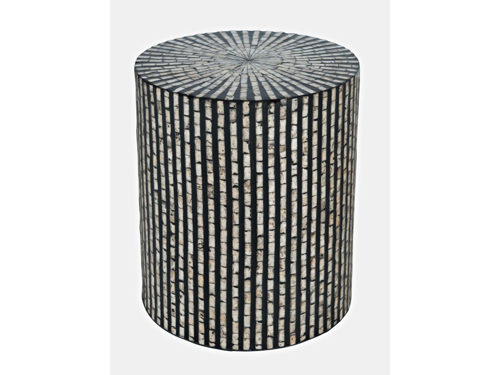 Capri Small Accent Table - Black Multi - image 1