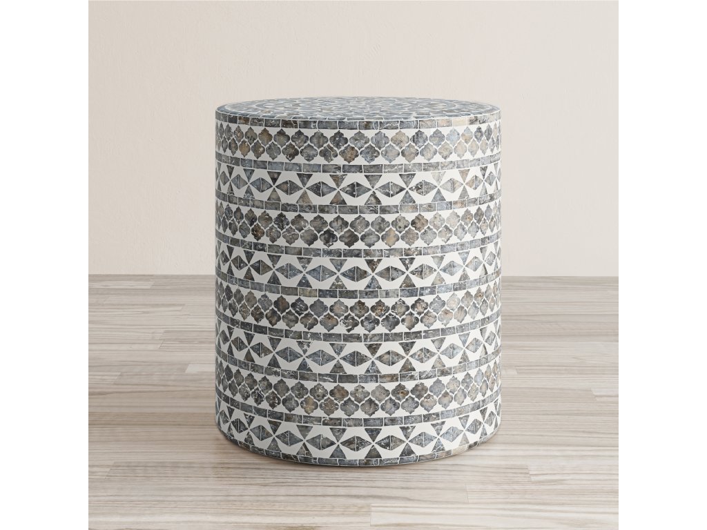 Capri Large Accent Table - Grey Tribal - image 1