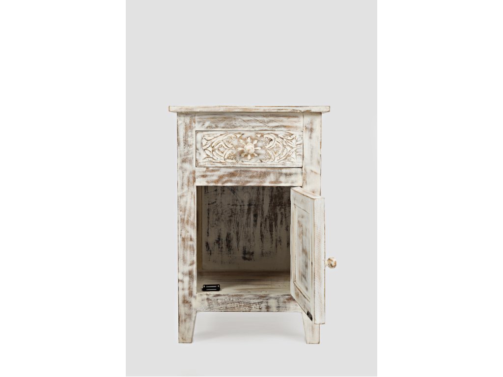 Devi Accent Table - Weathered White - image 2