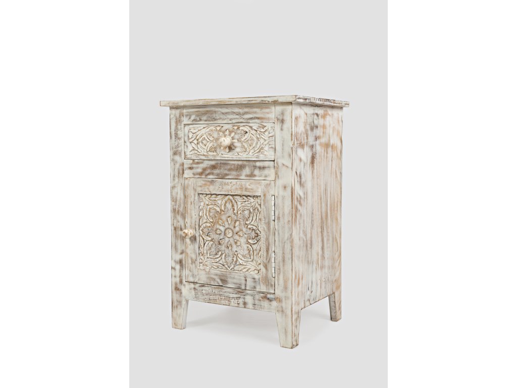Devi Accent Table - Weathered White - image 3