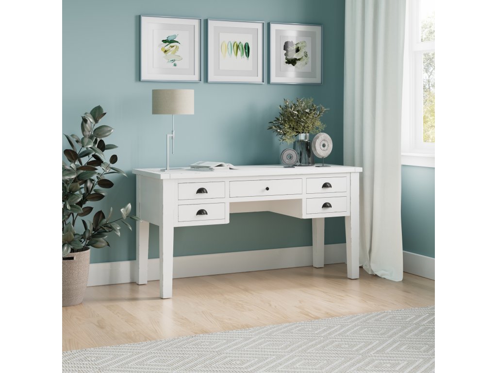 Artisan's Craft Desk - Weathered White - main image