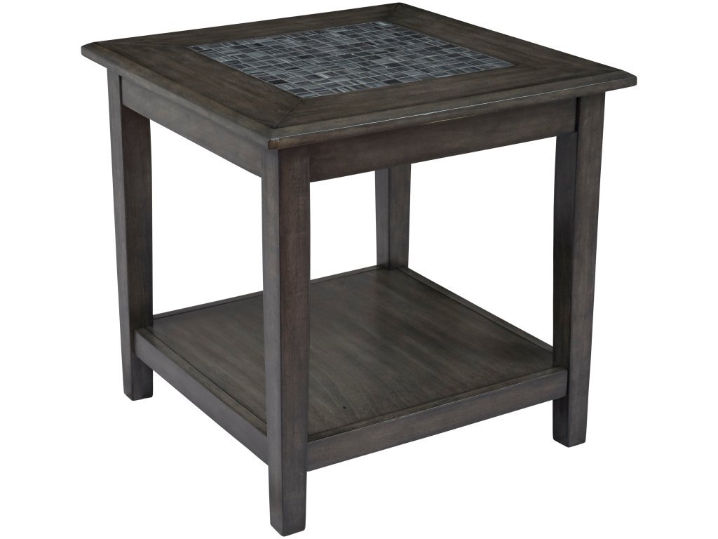 Grey Mosaic End Table - main image