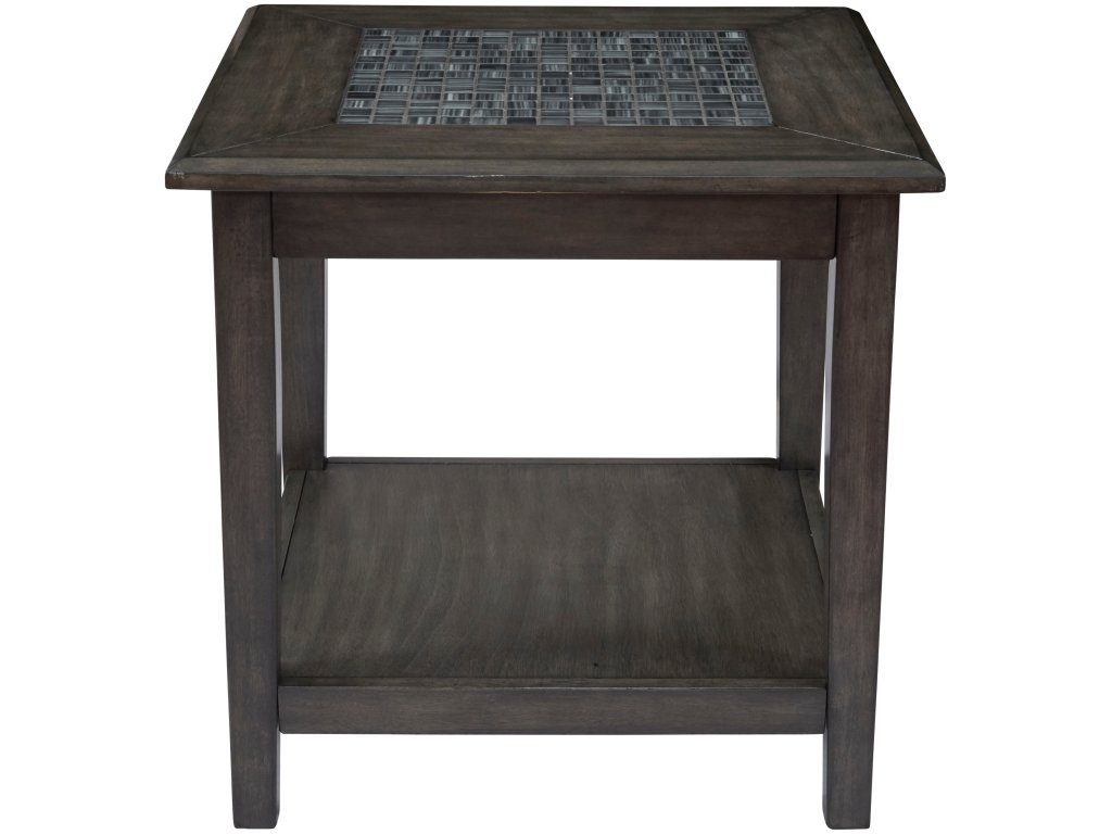 Grey Mosaic End Table - image 2