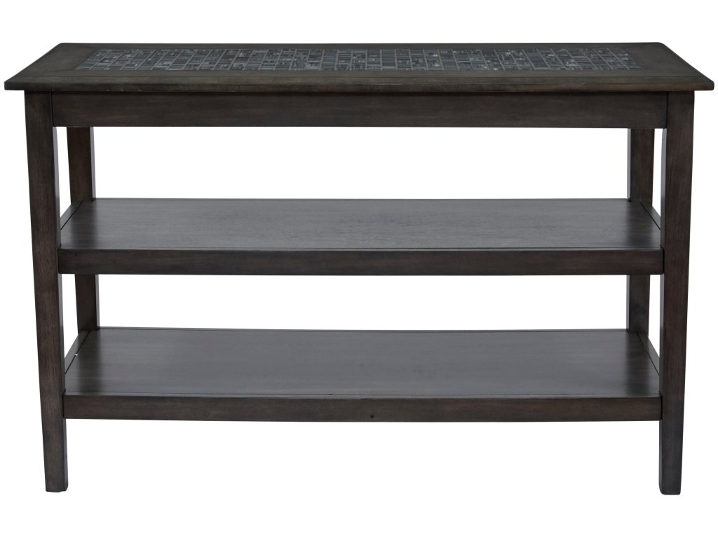 Grey Mosaic Sofa; Media Table - image 2