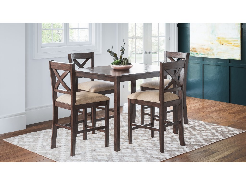 Walnut Creek 5 Pack - Counter Table with (4) Stools - main image