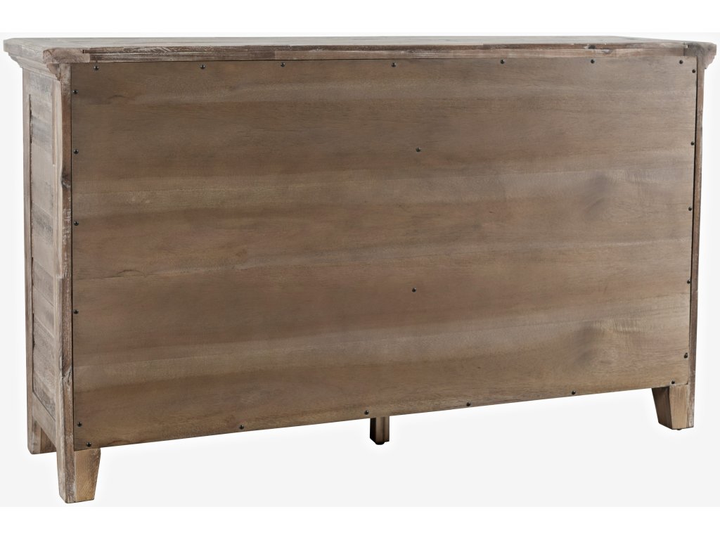 Rustic Shore 4 Door Low Accent Cabinet - KD - image 1