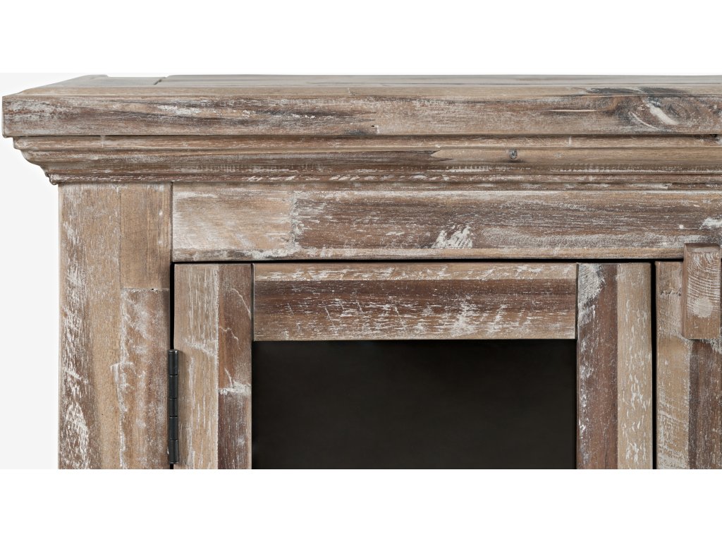 Rustic Shore 4 Door Low Accent Cabinet - KD - image 3