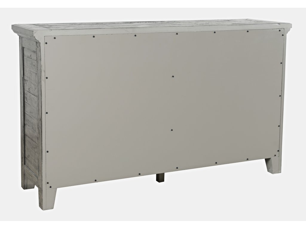 Rustic Shore 4 Door Low Accent Cabinet - KD - image 1