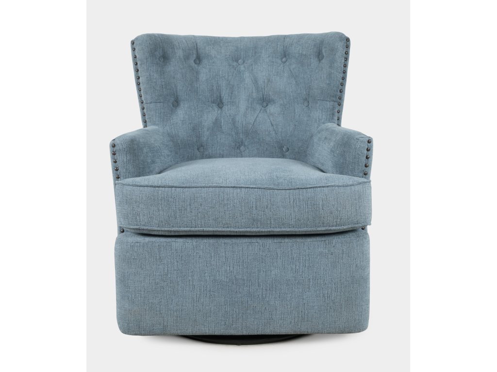 Bryson Swivel Accent Chair - Blue - main image