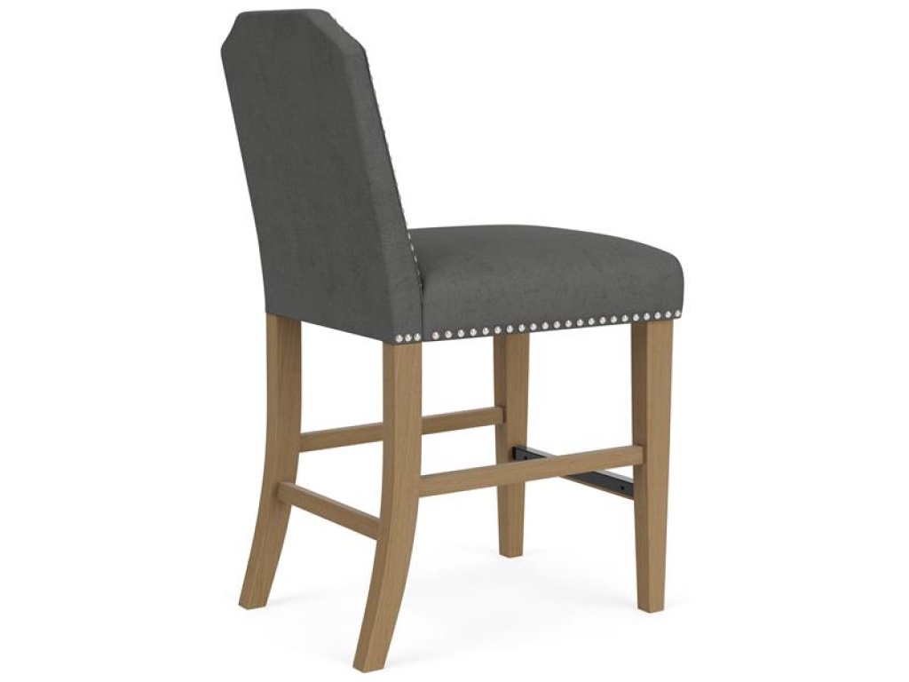 Clipped Top Upholstered Stool - main image