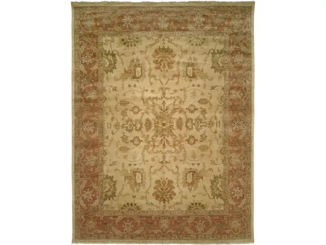 Oushak Ivory/Firebrick