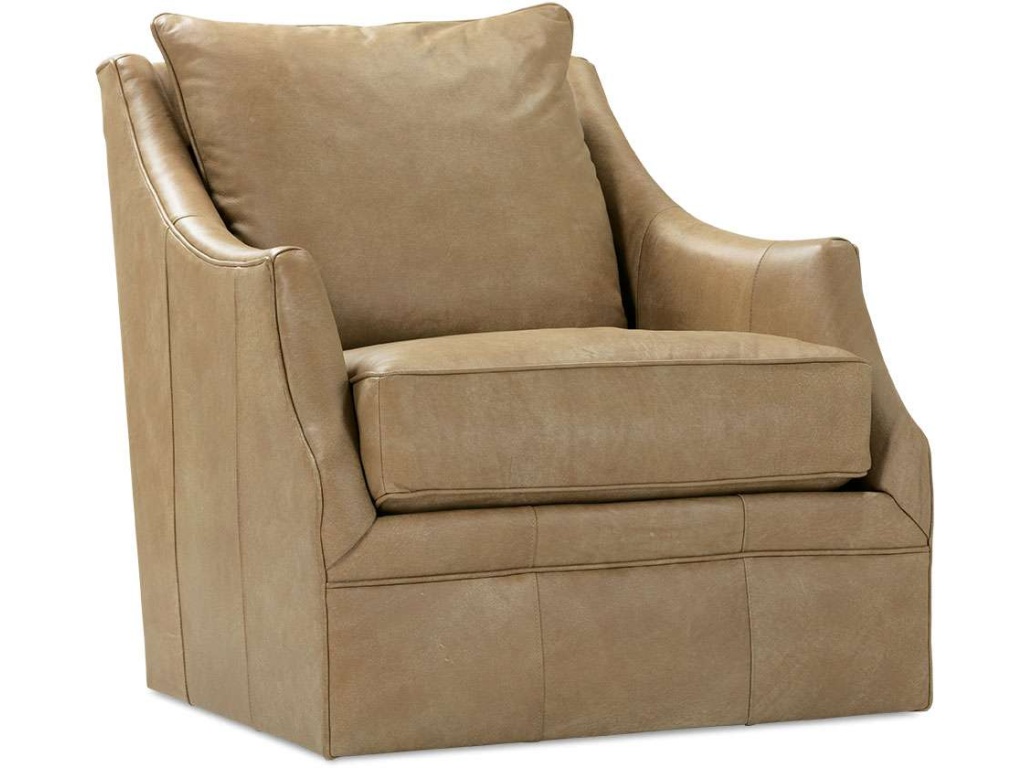 Rowe Kara Leather Swivel Glider Swivel Chair, alternate view 2