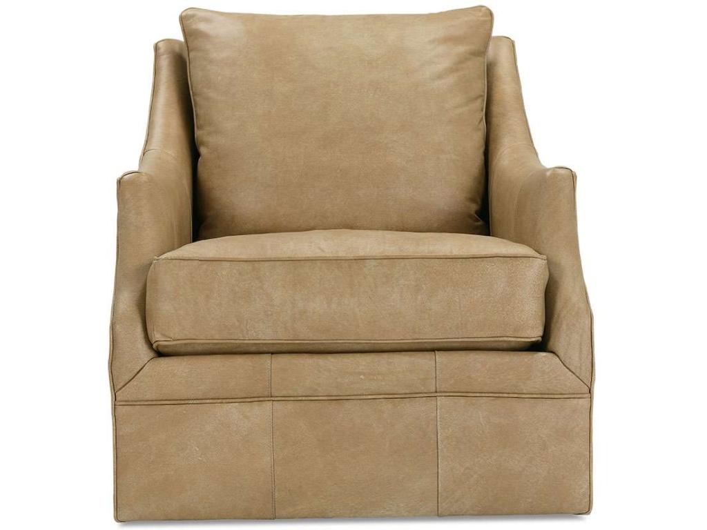 Rowe Kara Leather Swivel Glider Swivel Chair, primary thumbnail