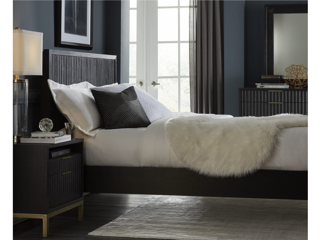 Kentfield Solid Wood Platform Bed in Black Drifted Oak - image 1