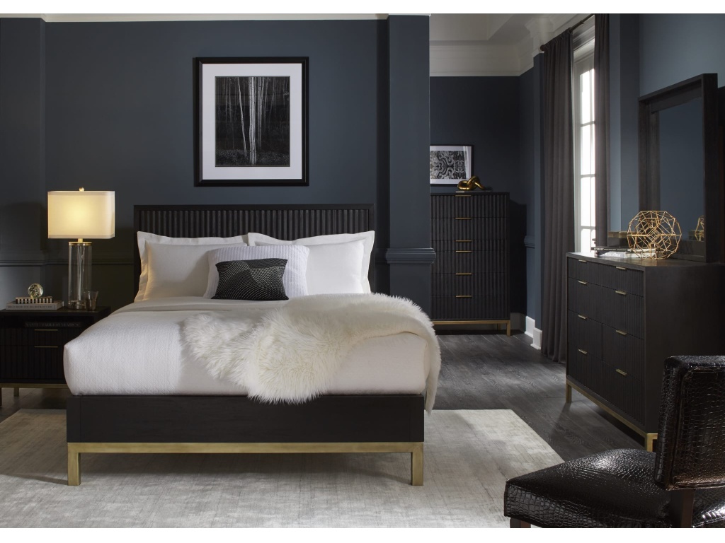 Kentifield Solid Wood Eight Drawer Dresser in Black Drifted Oak (2024) - main image