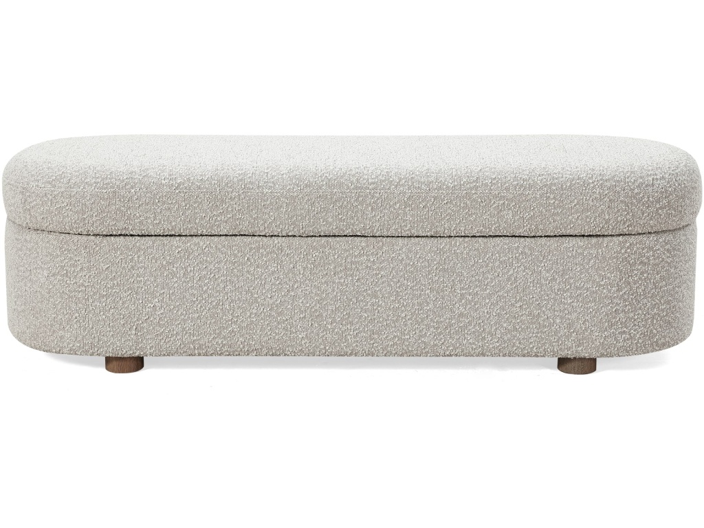 Kiki Upholstered Hinged Storage Bench in Cotton Ball Boucle - image 2