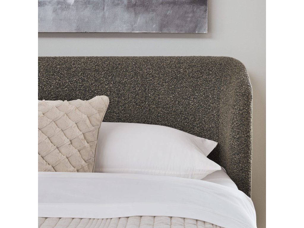 Kiki Upholstered Platform Bed in Pumpernickel Boucle - image 3