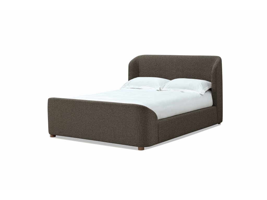 Kiki Upholstered Platform Bed in Pumpernickel Boucle - image 4