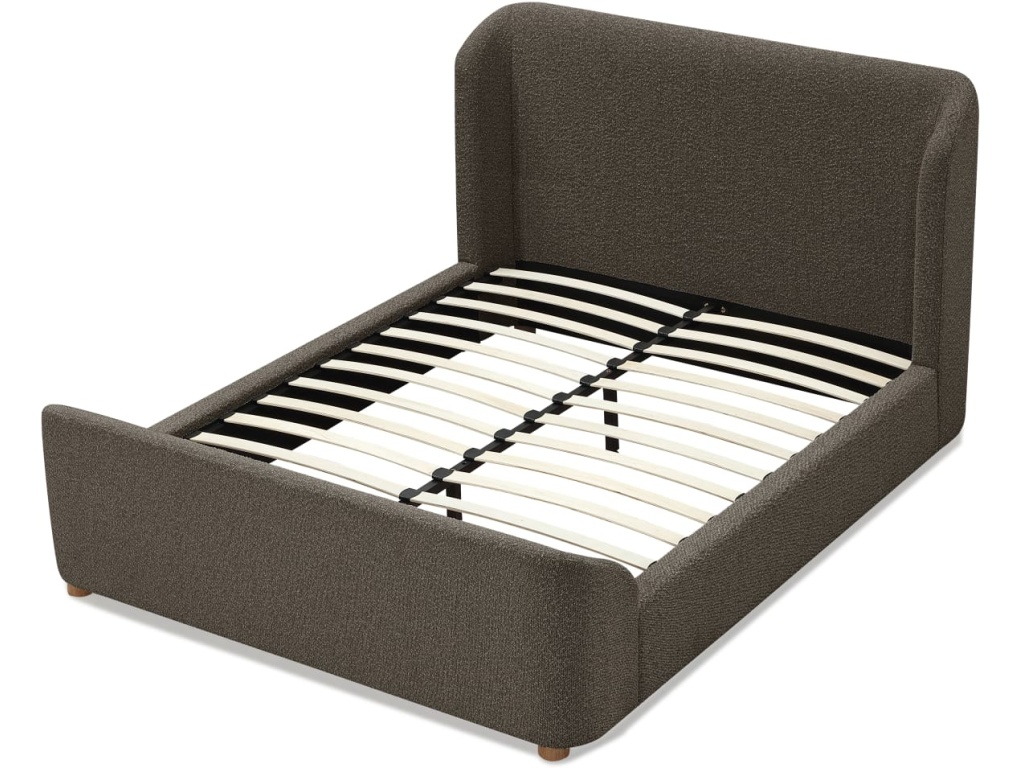 Kiki Upholstered Platform Bed in Pumpernickel Boucle - image 5