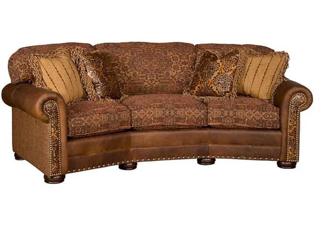 Ricardo Leather/Fabric Conversation Sofa