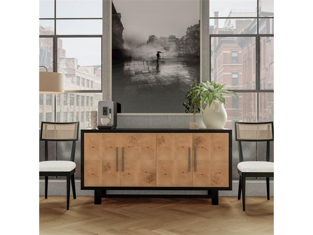 Cane Upholstered Side Chair - image 1