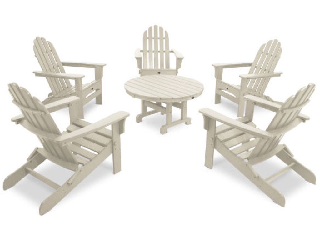 Cape Cod 6-Piece Folding Adirondack Conversation Set - main image