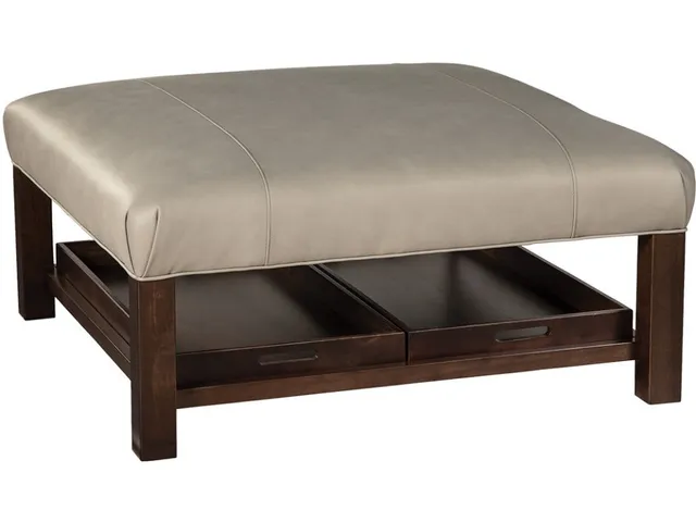 Cm Leather Ottoman