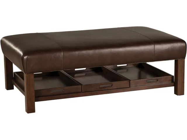 Cm Leather Ottoman